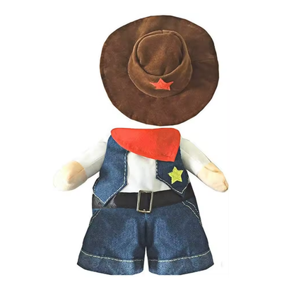 Cute Cowboy Cat-Dog Costume